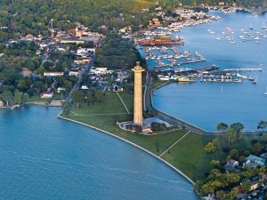 Downtown Put-in-Bay Aerial View