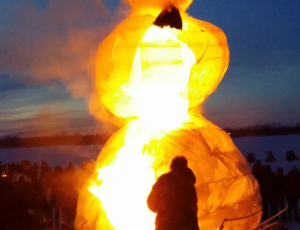 Burning Snowman